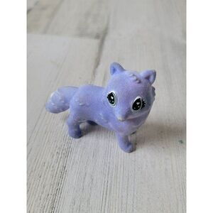 Flocked fox purple forest doll accessory pet toy‎ figure